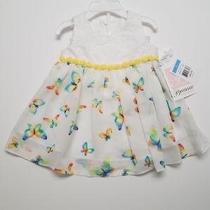 Bonnie Baby White Butterfly Dress